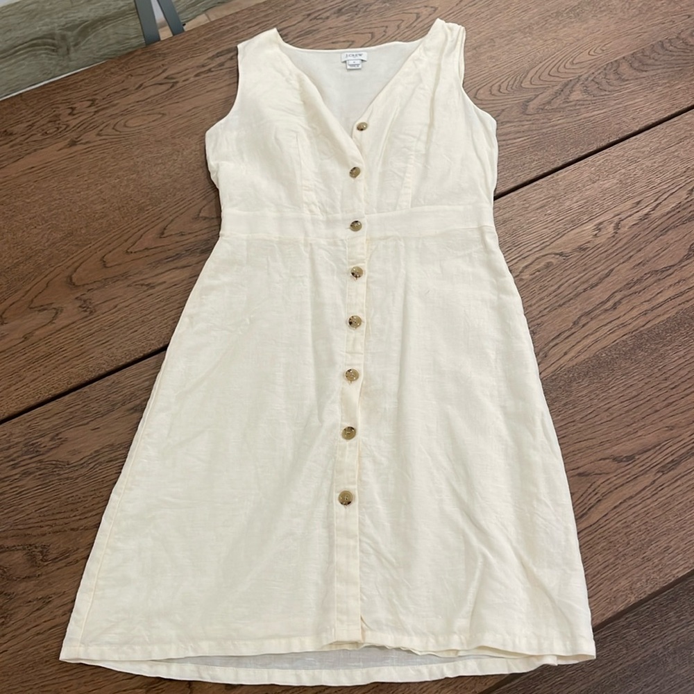 JCrew Linen Button dress